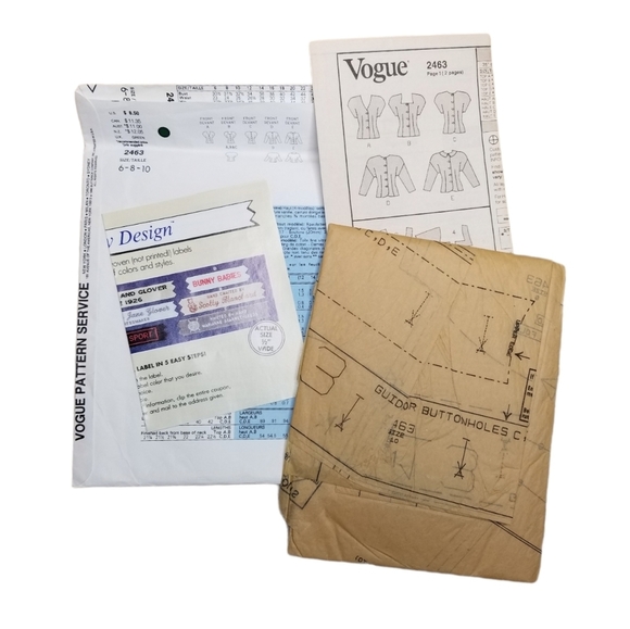 Vogue's Basic Design Sewing Pattern 2463 Uncut - Picture 4 of 4